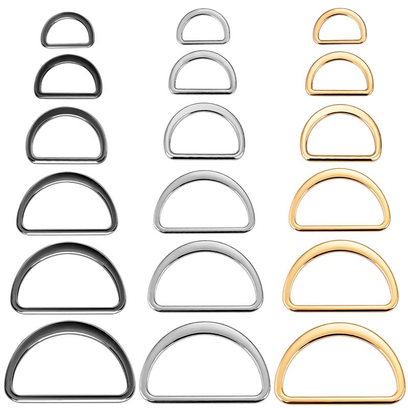10 pçs/lote 15-40mm d anel fivela para mochila cinta fecho de metal saco sapatos ajuste fivelas webbing diy acessórios de ferragem