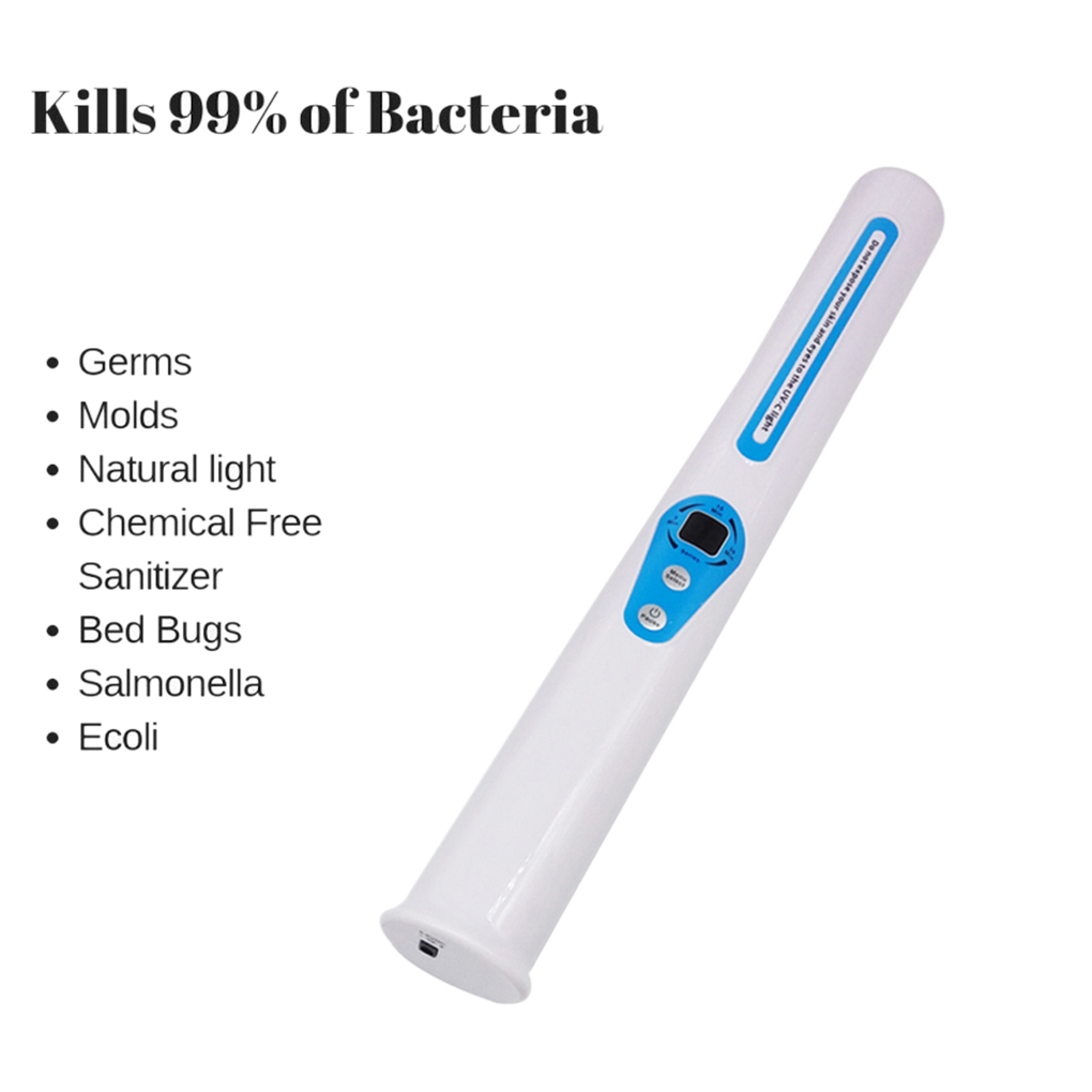 Varita de mano UV portátil para hogar, Hotel, baño, viaje, palo de luz UV de mano, limpieza profunda