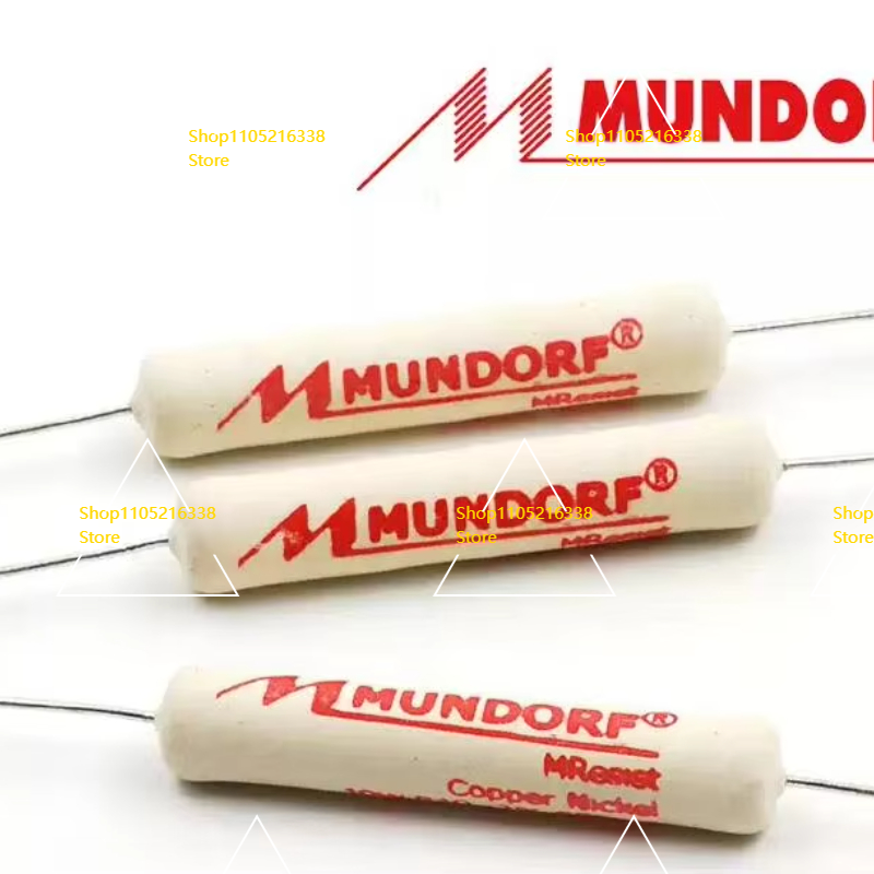 Rezystor częstotliwościowy MUNDORF Mcap Classic 10W MREC10, klasyczny typ, nieindukcyjny, drutowy.