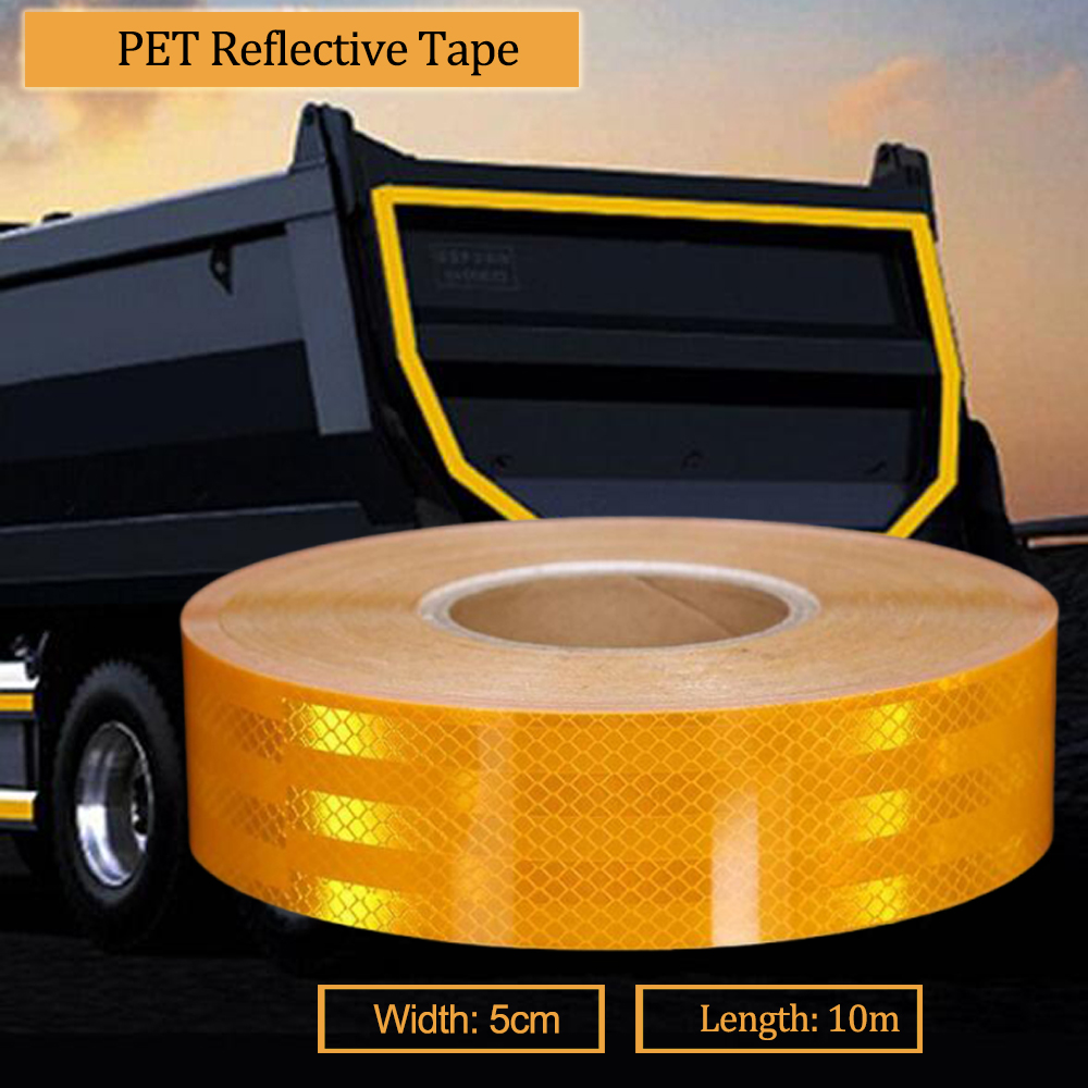 Cinta reflectante impermeable de alta visibilidad con adhesivo fuerte, cinta de advertencia de seguridad para vehículos, remolques, barcos y señales