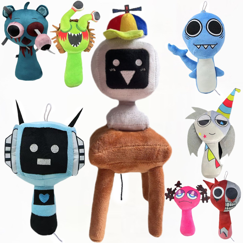 Плюшевые игрушки Sprunki Plushie Sprunki, мягкая игра, мультяшная подушка, детские подарки на день рождения, мягкие куклы, Рождественский подарок