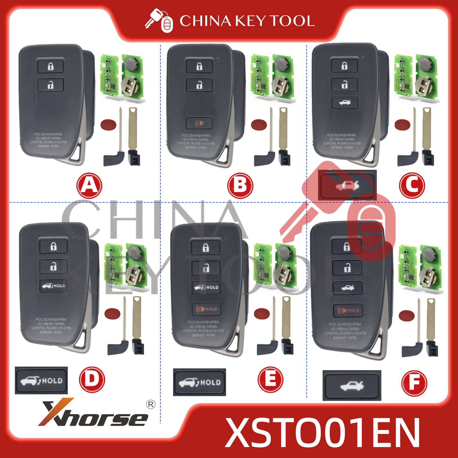 1PCS Xhorse XSTO01EN Global Version XM38 Smart Key 4D 8A 4A All in One with Logo for Lexus Support pcb 0020 2110 0010