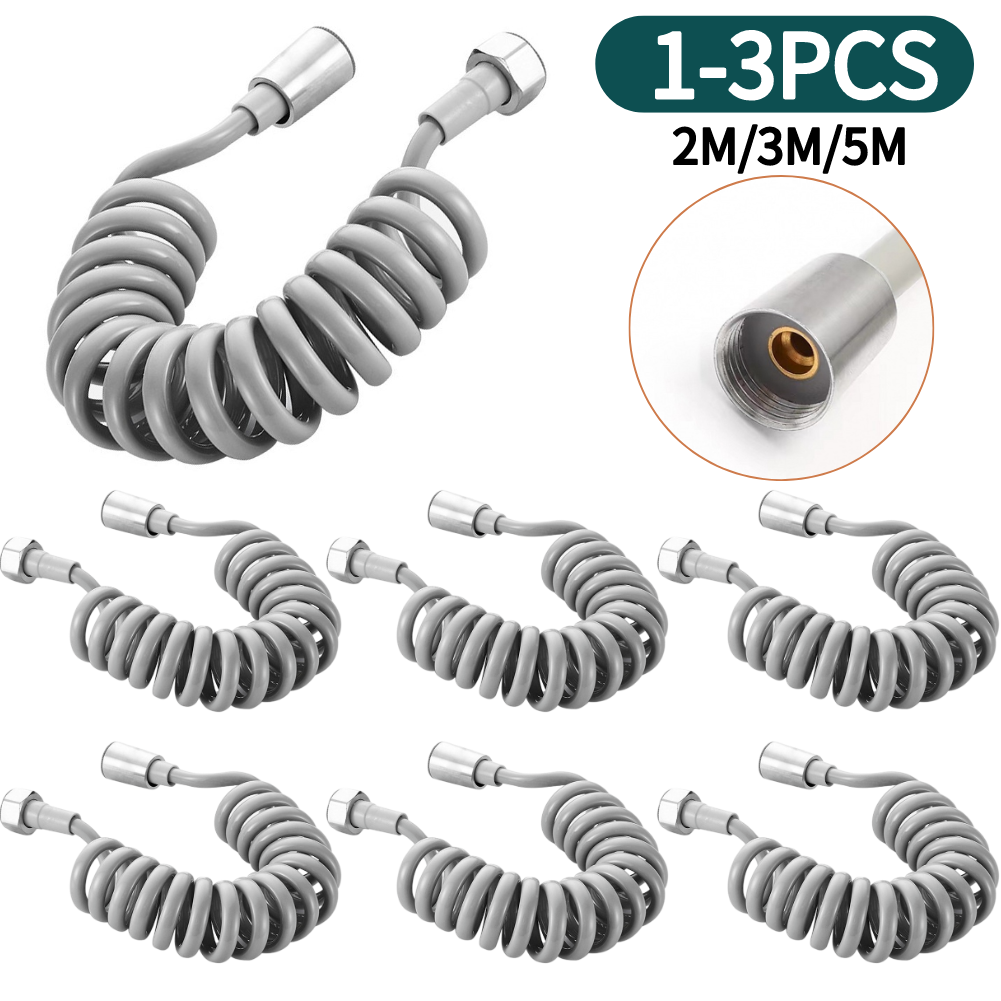 Manguera larga Flexible para cabezal de ducha, pulverizador Shattaff de bidé para inodoro, manguera de línea telefónica, accesorios de baño, 2m, 3m, 5m