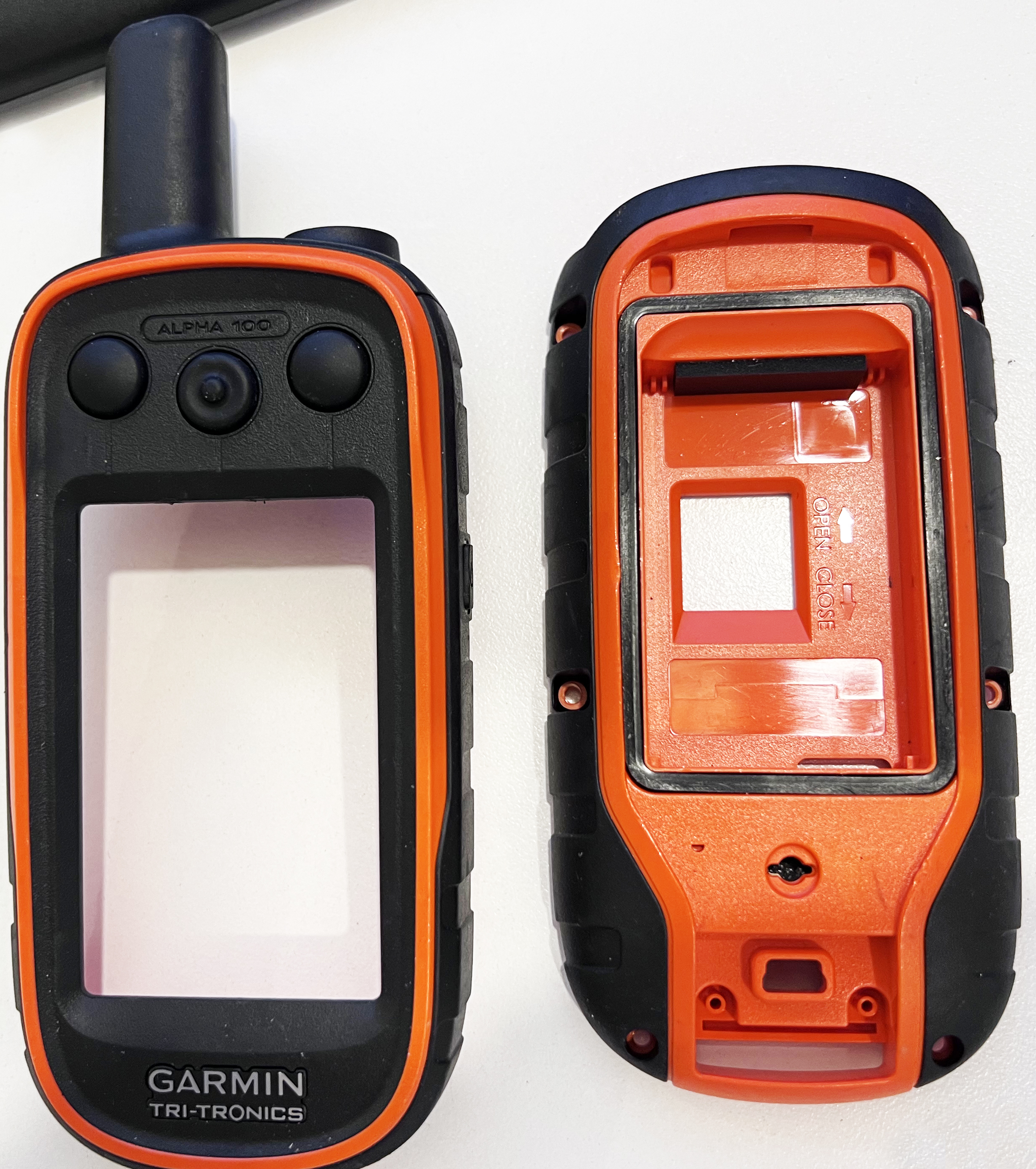 Obudowa do Garmin Alpha 100 Alpha100 z odciskami, przednia pokrywa, tylna obudowa, akcesoria, części zamienne do naprawy i wymiany.