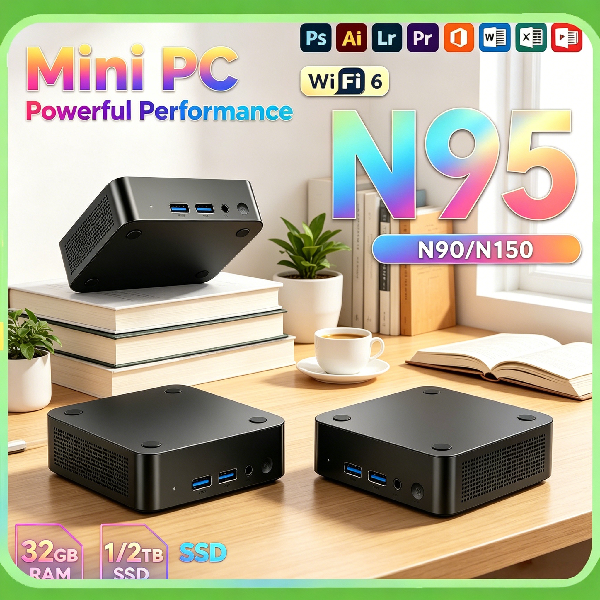 Laptop Ultra Compact Win11 Pro Mini PC WiFi 6 Bluetooth 5.2 Multifunctional Business Office Gaming Mini Host With Bag