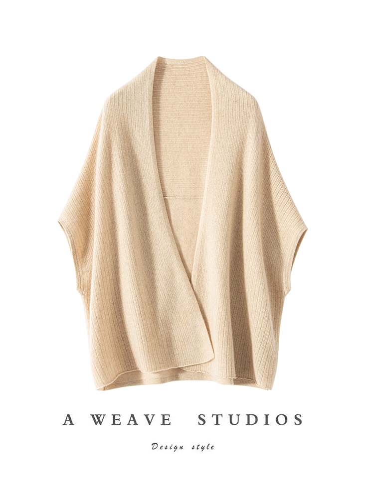 CHICUU Donna 100% Scialli di Cachemire Primavera Autunno Lusso Stile Semplice Cashmere Maglieria Maglione Mantelle Involucri di Alta Qualità