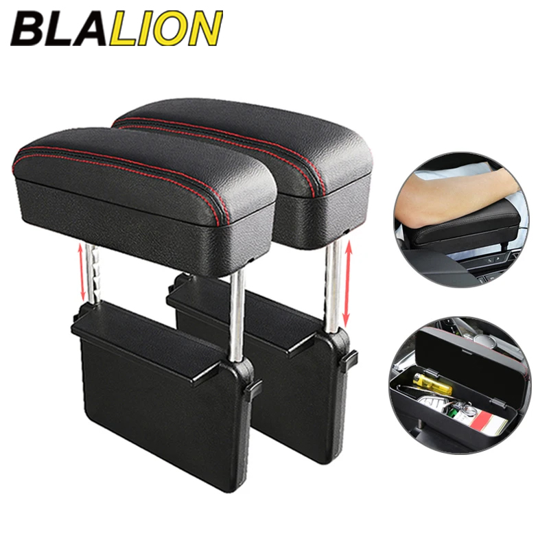 BLALION アームレストサポート肘レストパッドアームレストエクステンダーコンソールストレージオーガナイザー付き高さ調節可能なアームレストボックスアクセサリー