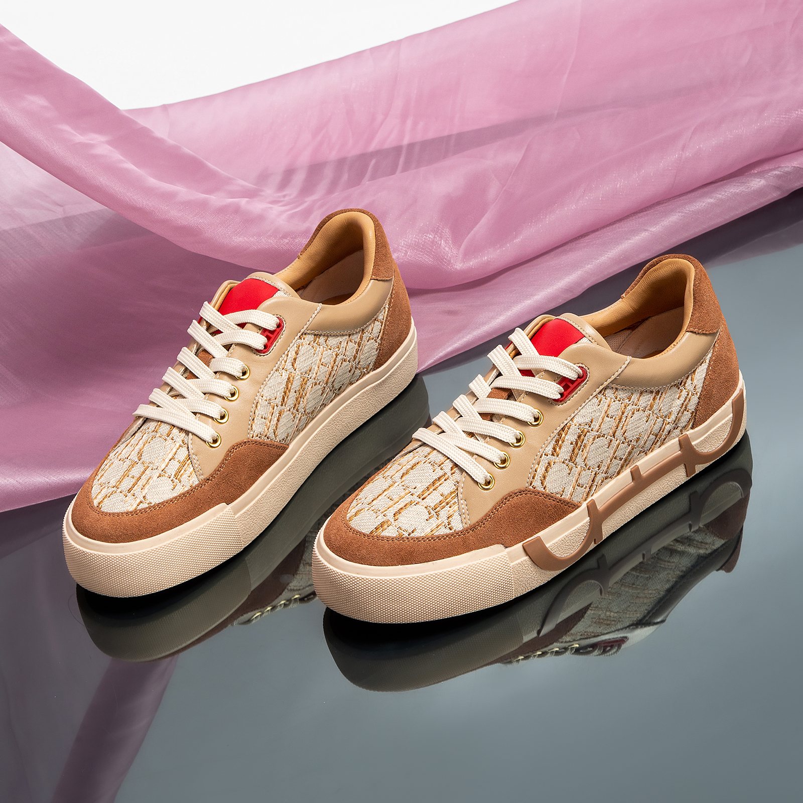 Women's Shoes Luxury Brand Flat Casual Shoes Letter Printed Breathable Comfortable Fashion Woven Sneakers