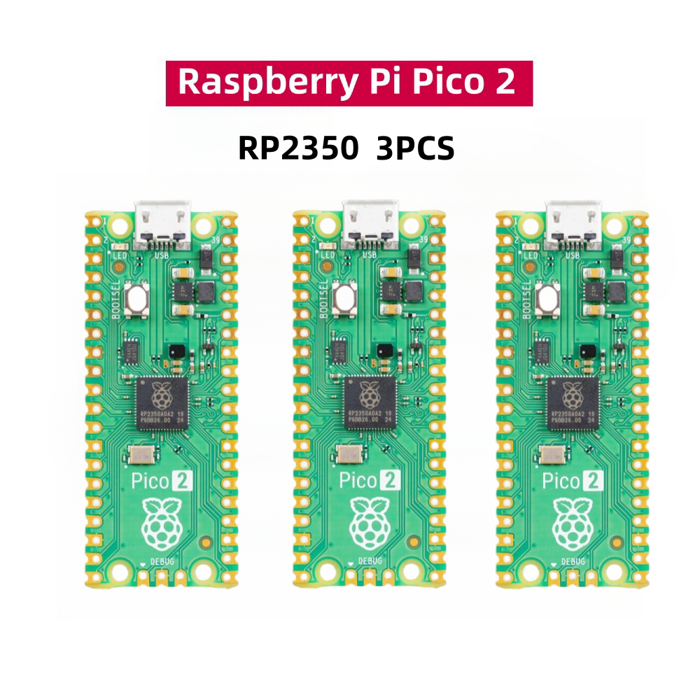 Placa microcontroladora Raspberry Pi Pico 2 RP2350/ Pi Pico RP2040 520KB 150MHz, braço Cortex-M33 código aberto RISC-V Hazard3 núcleos