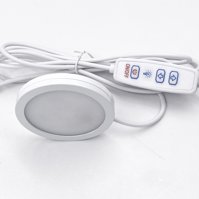Foco ultrafino de 8mm USB 5V 3W regulable montado en superficie Mini LED Circular Simple luz de techo lámpara de gabinete de exposición