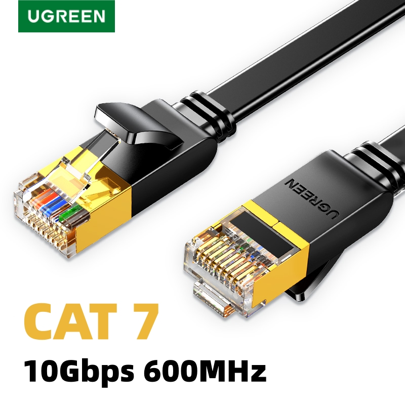 Ugreen Cat7 кабель Ethernet RJ45 Cat 7 сетевой плоский сетевой кабель RJ45 патч-корд 1 м/5 м/ 10 м/20 м для ПК Router ноутбук кабель ethernet