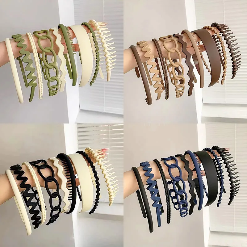 2024 Bestverkopende Multi-stijl Combinatie Golf Hars All-Match Scrub Haarband Hoofdband voor Vrouwen Meisje Haaraccessoires Hoofddeksels