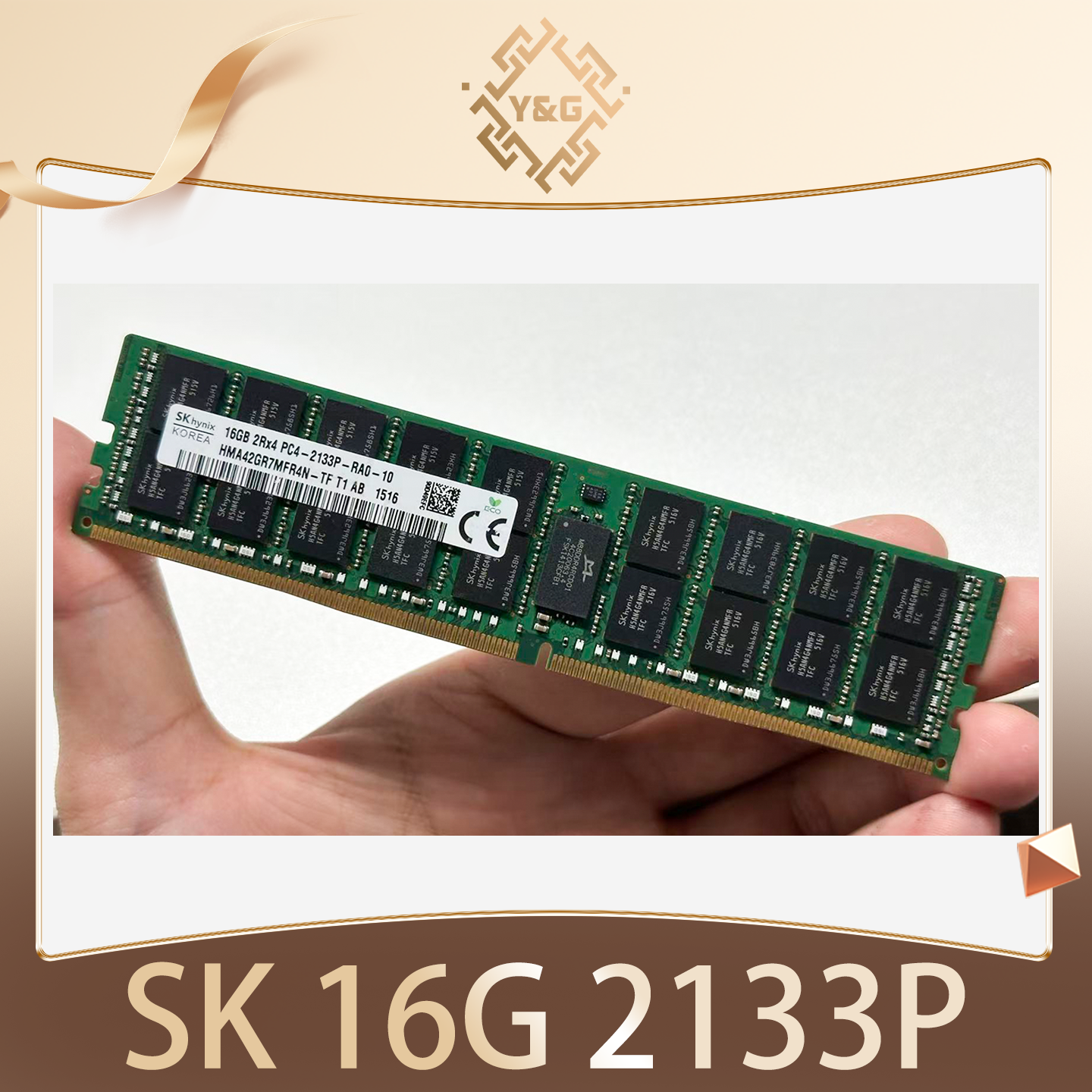 Używana pamięć serwerowa SK Hynix DDR4 16GB 2133P 2RX4 PC4 2133MHz ECC X99 RAM