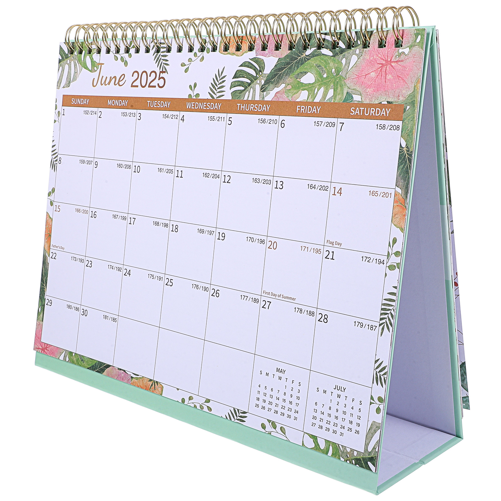 2025 Desk Calendar 2024 Cute Table Monthly Spiral Standing Cartoon Mini Desktop Memorandum Turn The Page Office