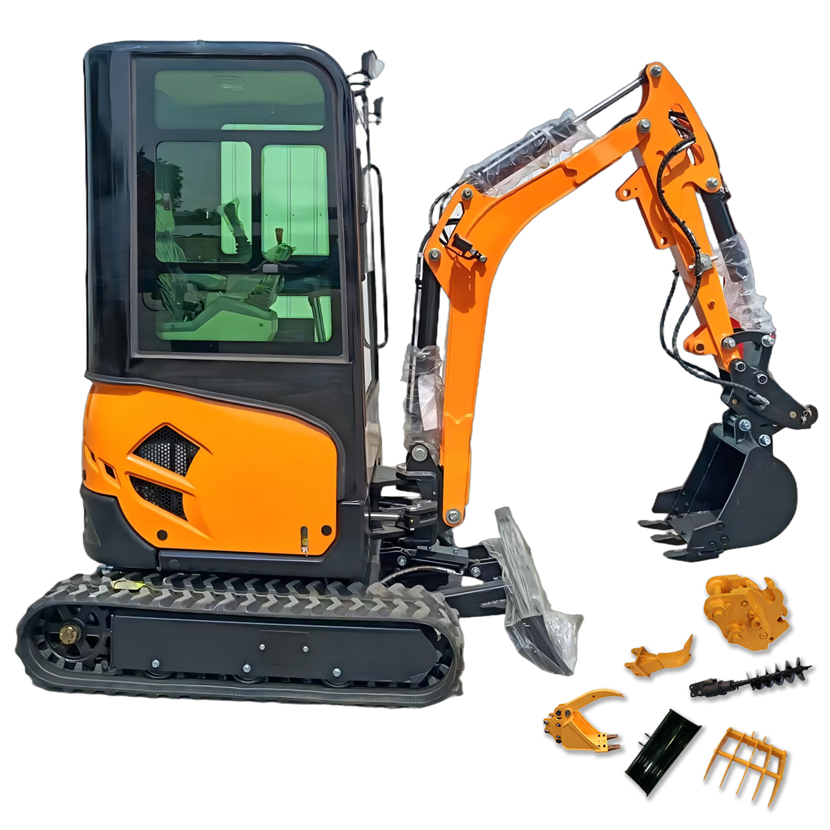 ミニショベル 1.8トン 2トン 送料無料 油圧ショベル 中国製ミニバックホー マイクロ掘削機 工場 クボタ 小型掘削機