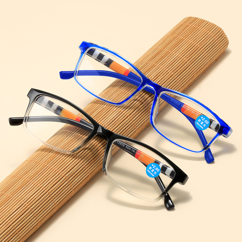 Nova moda impressão anti-azul óculos para presbiopia primavera perna óculos para presbiopia hd óculos para presbiopia para idosos