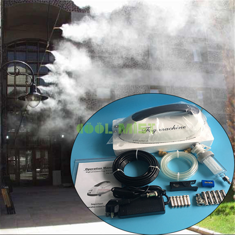 Mini Machine à Brouillard A47 Haute Pression de 0,2 l/Min, avec 6 Buses, Système de Refroidissement par Brume Sèche pour Patio