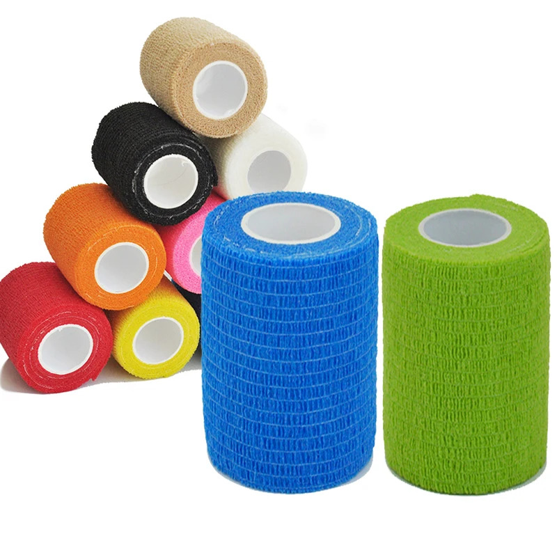 1/4 Stück 2,5/5/7,5/10 cm * 4,8 m Vlies elastische selbstklebende Bandage kohäsive Bandage für Sportbefestigung Finger Handgelenk Bein