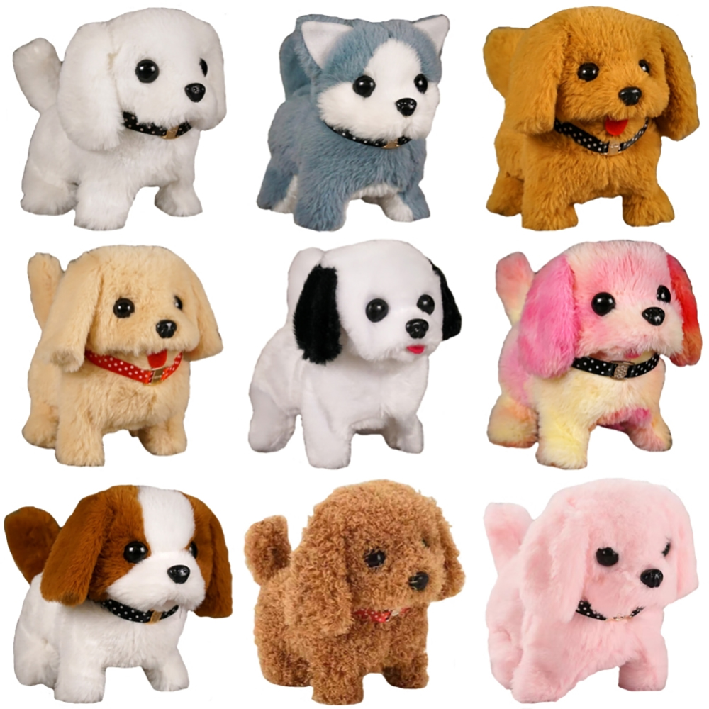9 スタイルリアルなぬいぐるみシミュレーションスマート犬子供のおもちゃウォーキングと呼び出し電気ぬいぐるみロボットペット犬幼児クリスマス