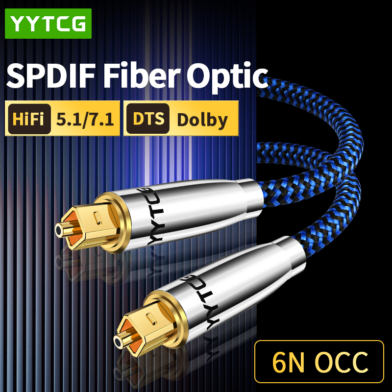 YYTCG HiFi Digital Optical Audio Cable Toslink SPDIF Coaxial Cable Fiber Cable for Amplifiers Blu-ray Player Xbox 360 Soundbar