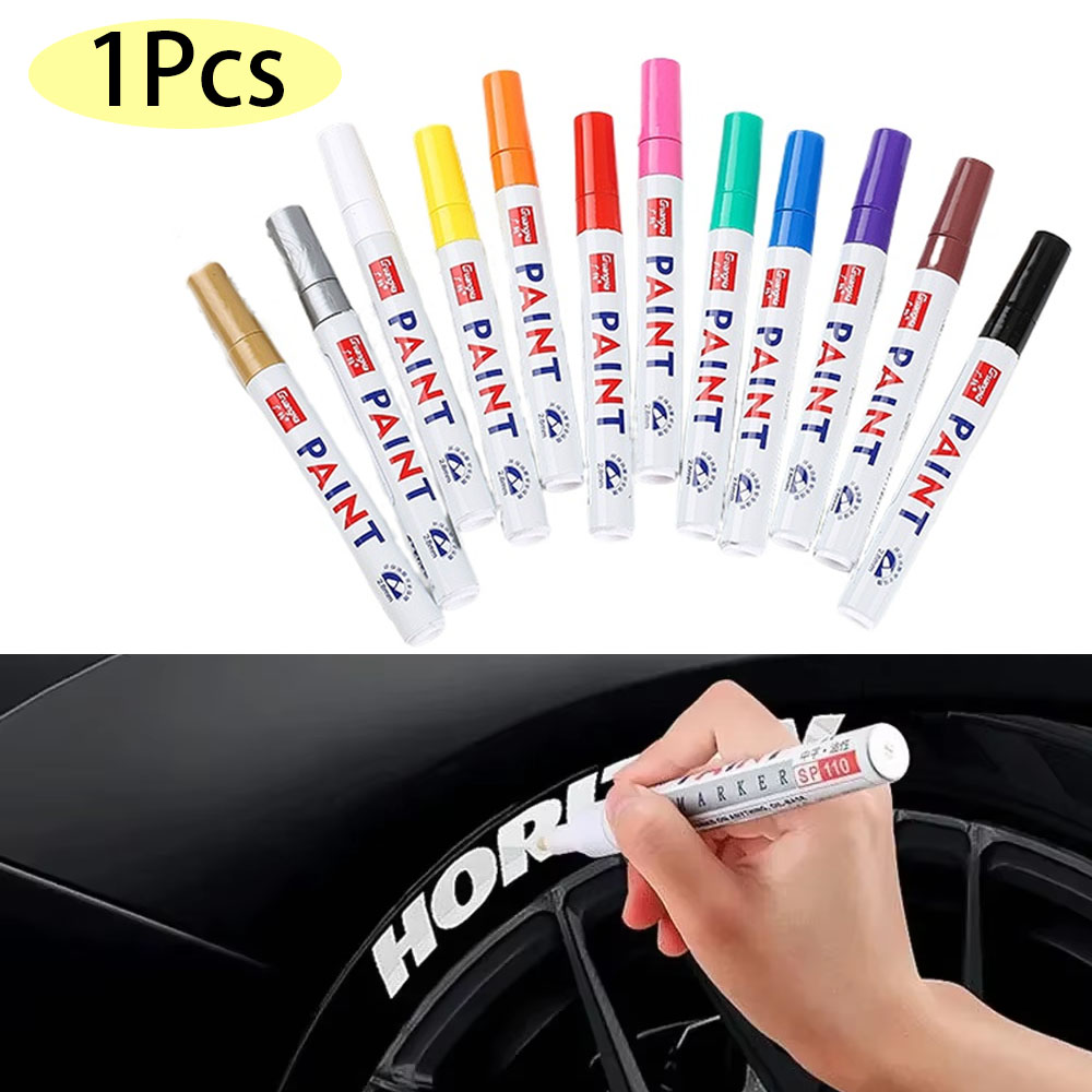 Autolack Stift Wasserdicht Auto Rad Reifen Fettige Malerei Mark Stift Auto Gummi Reifen Lauffläche CD Metall Permanent Farbe Marker