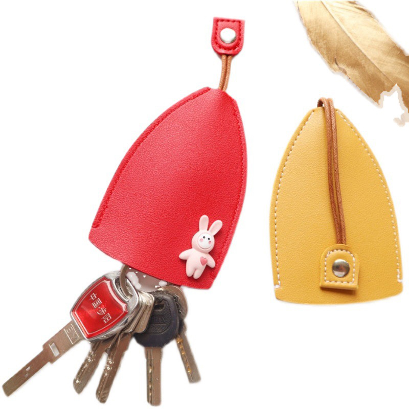 Schattige Creatieve Pull Out Key Mouw Cartoon Dier Pu Lederen Autosleutel Houder Grote Capaciteit Sleutelhanger Etui Sleutelhanger Organizer