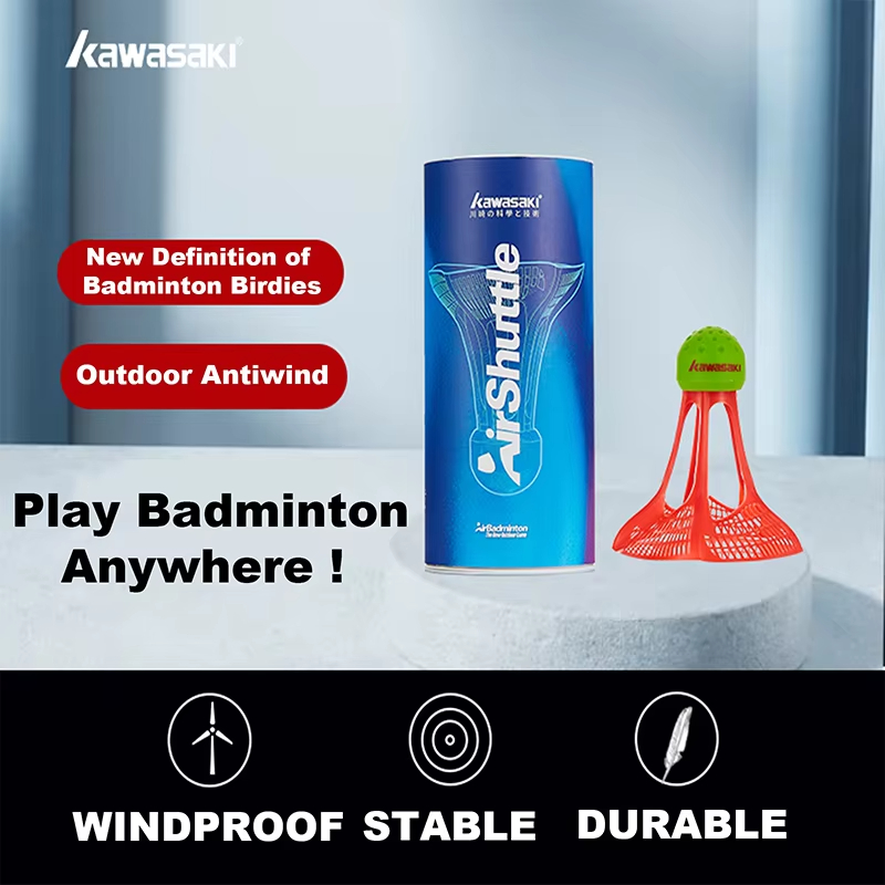 3 Teile/los Kawasaki Badminton Airshuttle 2,0 Kunststoff Nylon Ball für Outdoor Strand Geschwindigkeit Federball