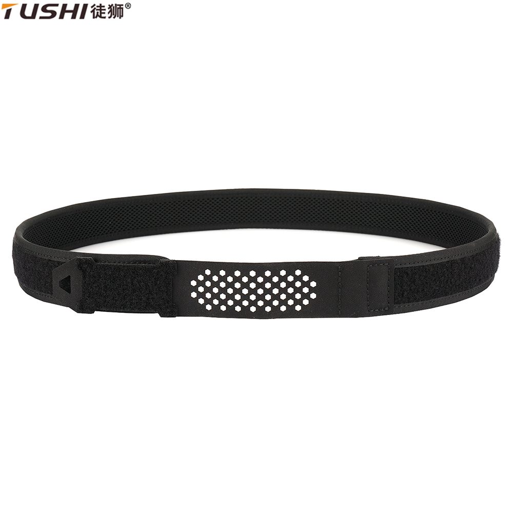 Cinto Tático Interno TUSHI Novo de 3,8cm para Homens, Cintas de Nylon Premium com Fecho de Gancho e Laço Rígido, Cinto Masculino de 95cm a 135cm sem Fivela