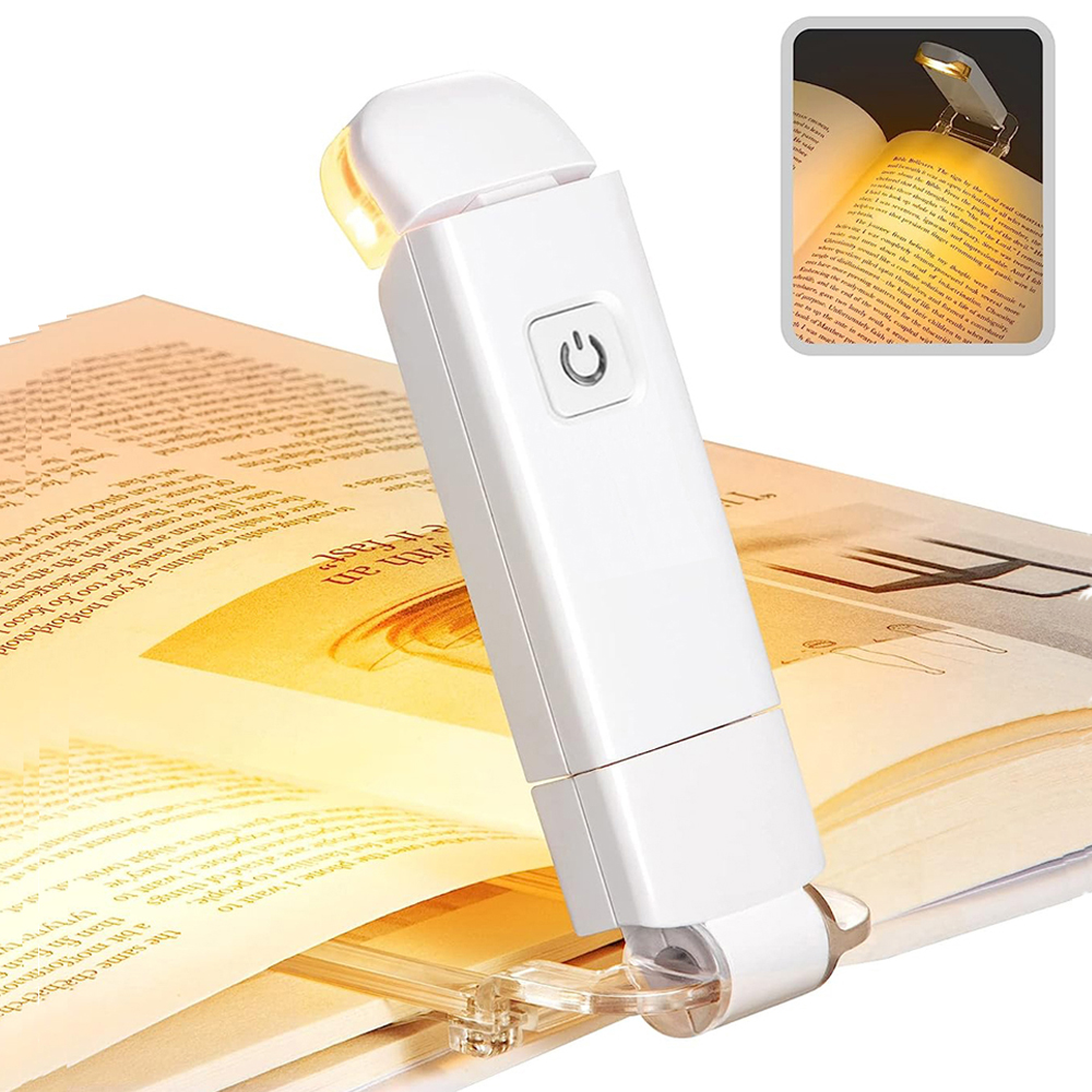 Usb recarregável livro luz de leitura brilho ajustável led clipe na luz do livro cuidados com os olhos lâmpada livro para crianças ler luz
