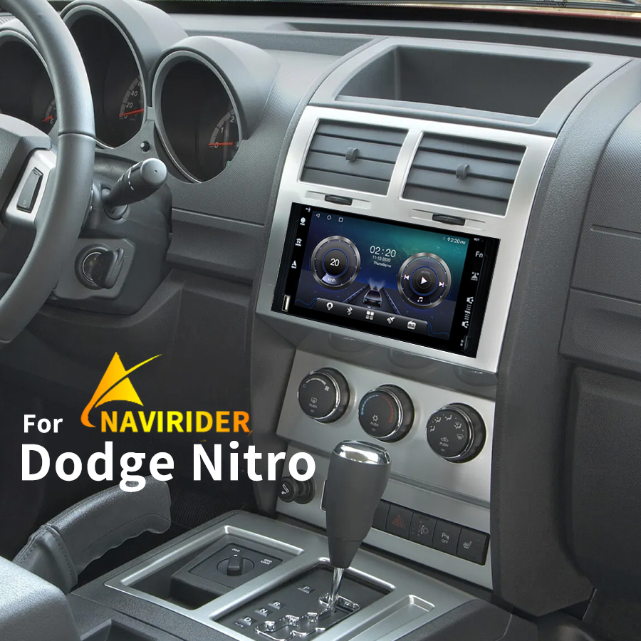 Autoradio Android 14 avec Écran Tactile, Navigation GPS, CarPlay, Lecteur Vidéo, Limitation, Unité Centrale, pour Voiture Dodge Nitro 2009 SXT