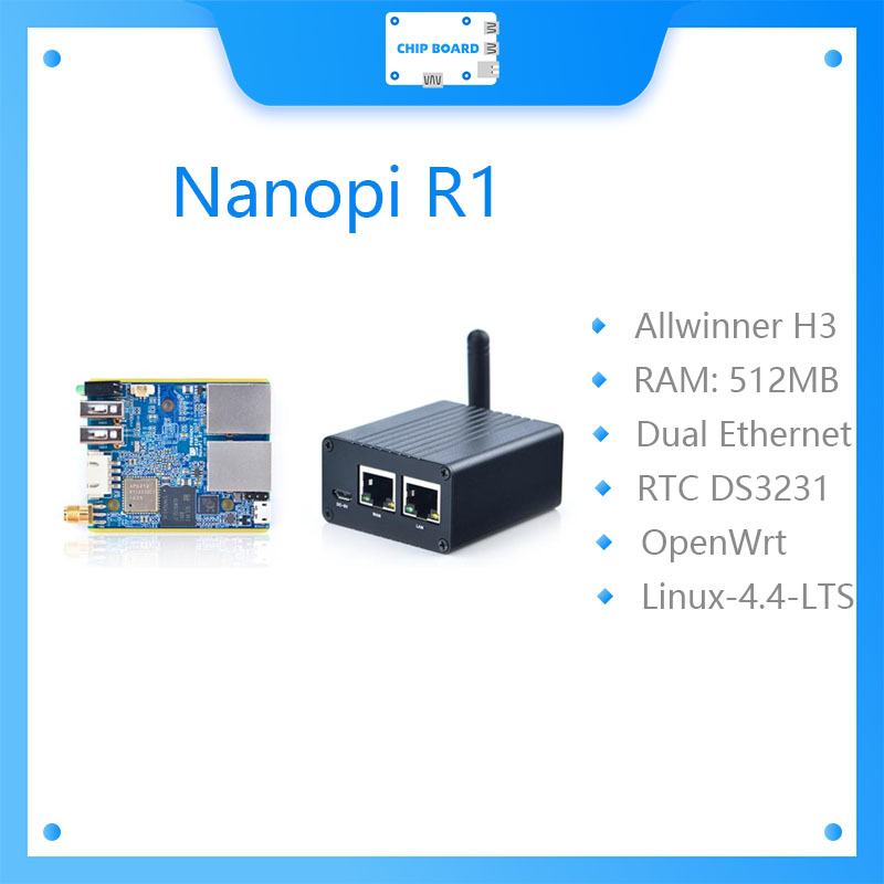 Nanopi R1 enrutador IoT de internet de las cosas de doble pantalla, compatible con Ubuntu y OpenWrt de código abierto