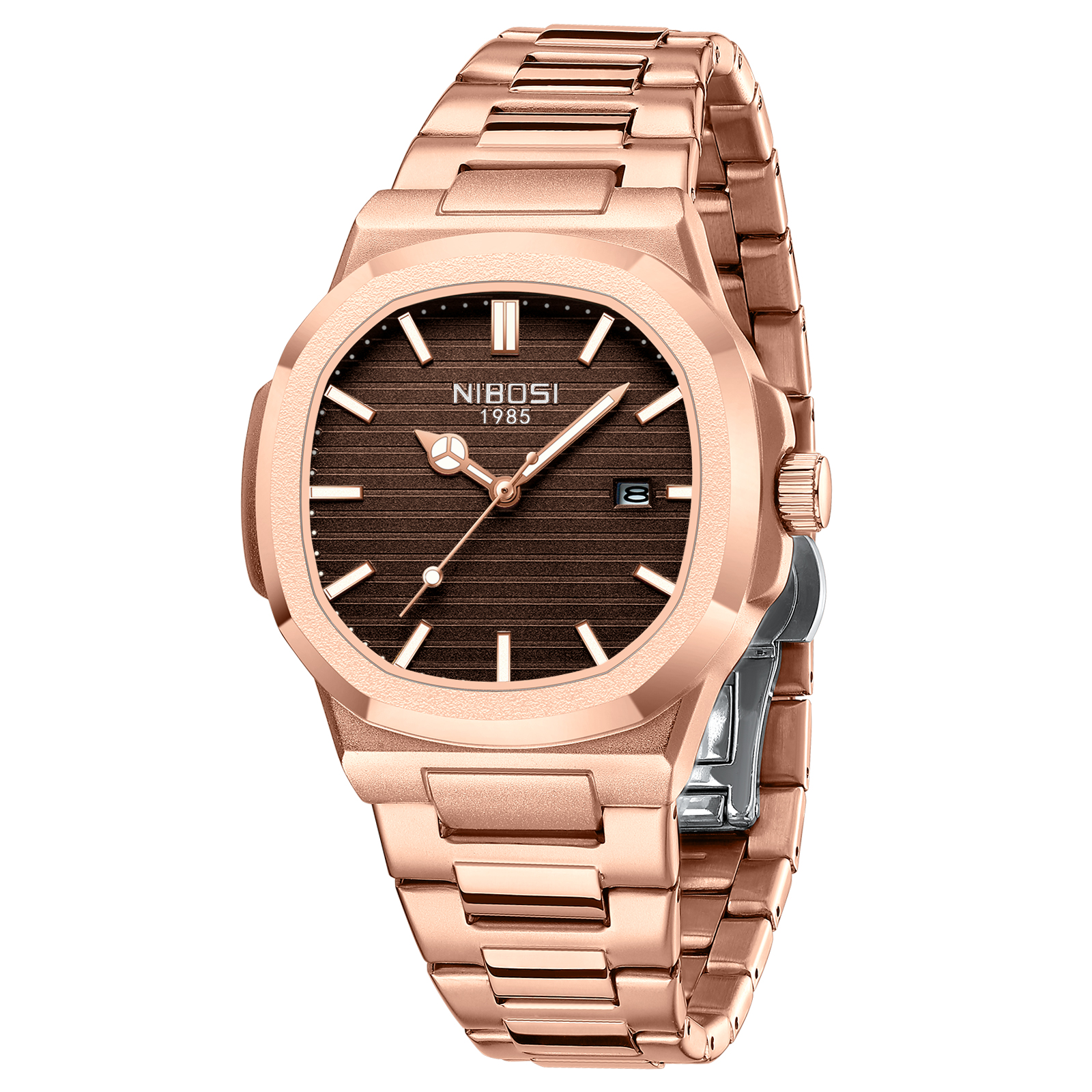 NIBOSI Men Watches Analog Quartz Stainless Steel Military Watches for Men Waterproof Auto Date Wrist Watch Relogio Masculino