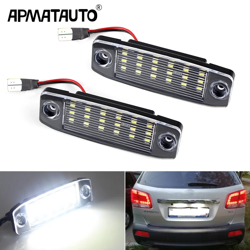 2 ST Voor Kia Borrego 08-14 Mohave 08-09 Opirus 02-11 Amanti 07-10 Carens FG RP Sorento XM SMD Led Kentekenverlichting Foutloos