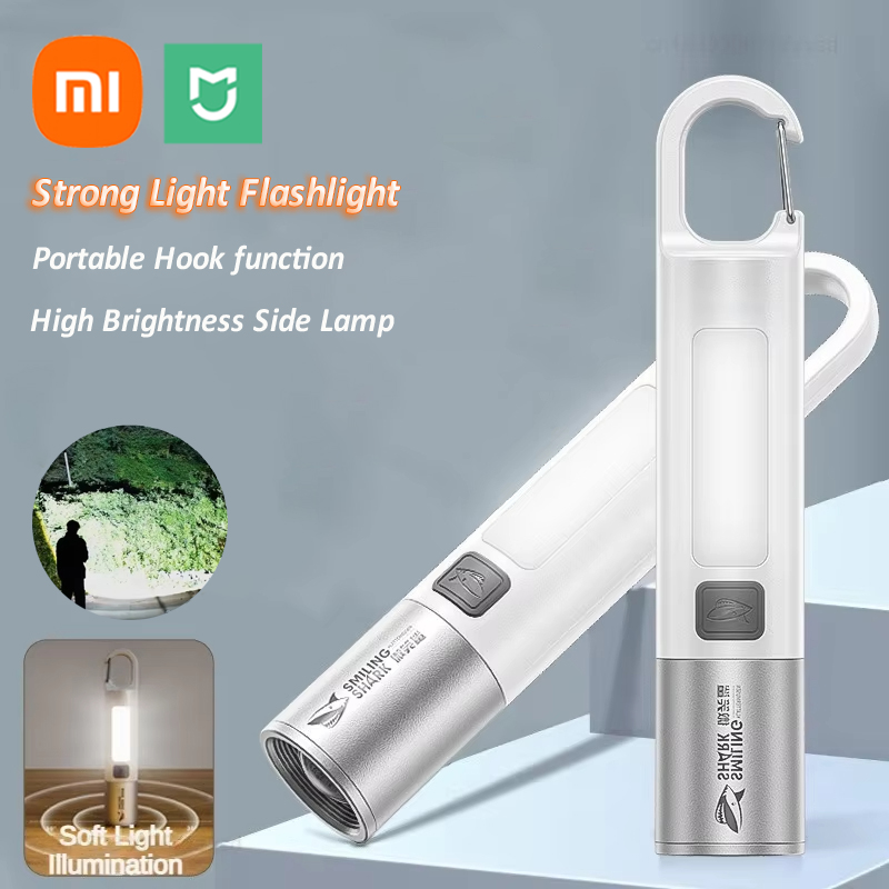 Linterna de luz fuerte Xiaomi Mijia, luz portátil para exteriores, foco Variable, lámparas de iluminación recargables multifuncionales para acampar