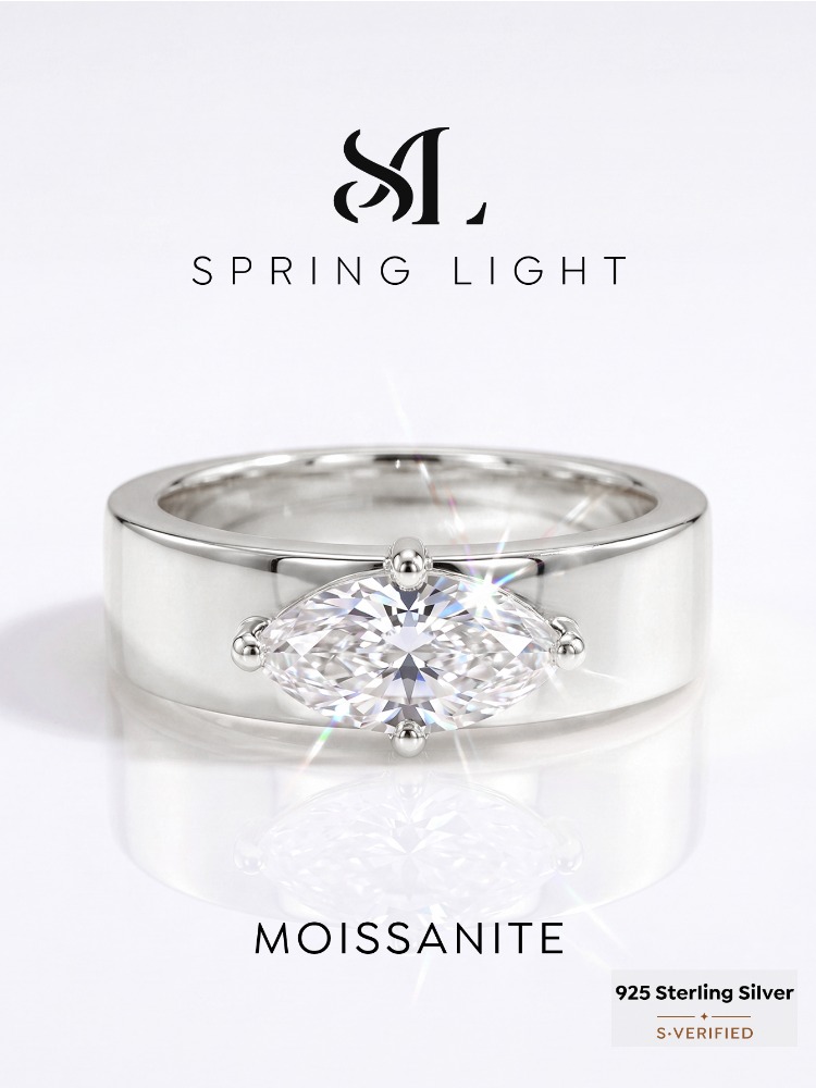 Bague Marquise Vintage élégante en argent Sterling 925, diamant Moissanite 1CT pour femmes, bijoux fins de luxe de haute qualité pour fête