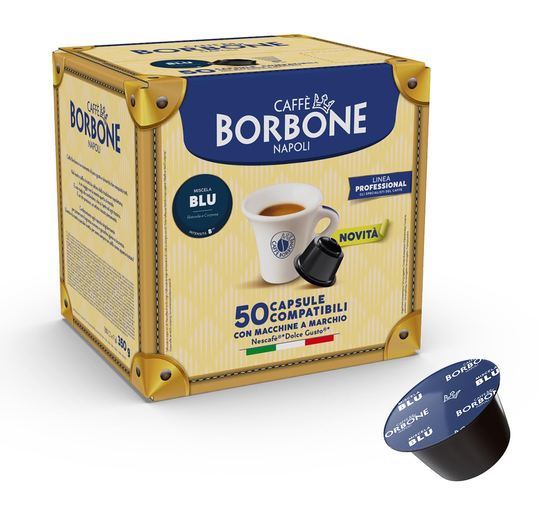 Cápsulas de café Borbone Mix Blue compatibles con Nescafé Dolce Gusto, cápsulas de café para máquinas, 50 piezas
