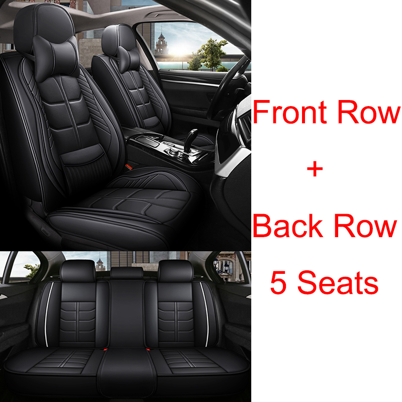 Housse de siège de voiture en cuir PU, Support lombaire 3D, pour VW Golf Passat B5 B6 B7 B8 CC Tiguan Toureg Touareg T-ROC Polo, accessoires de voiture