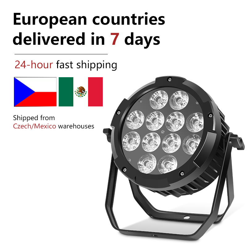 DMX 12x18W RGBWA + UV 6 en 1 LED Control remoto inalámbrico batería Par luz aplicación móvil controlada luz de escenario impermeable