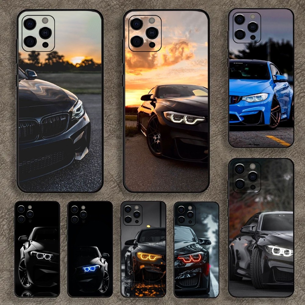 Blue Red Car Cool B-Bmwes Phone Case For Apple iPhone 15,14,13,12,11,Pro,X,XS,Max,XR,Plus,Mini Soft Black Cover
