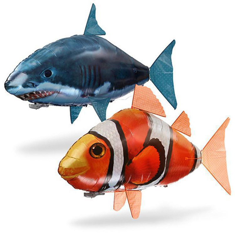 2.4G telecomando volare squalo giocattolo pagliaccio nemo pesce palloncino gonfiabile elio RC aereo aereo disco volante regalo di nozze decorare