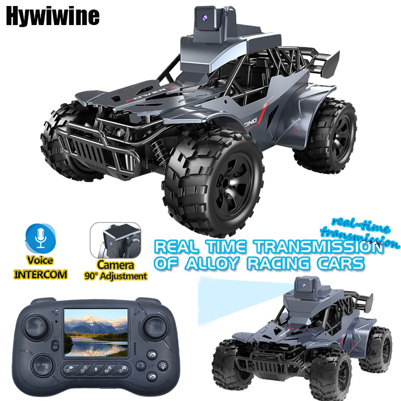Samochód RC z kamerą, pilotem LCD, transmisją FPV w czasie rzeczywistym, szybki, zdalnie sterowany 2.4G, zabawka z funkcją rozmów głosowych dla dzieci i dorosłych.