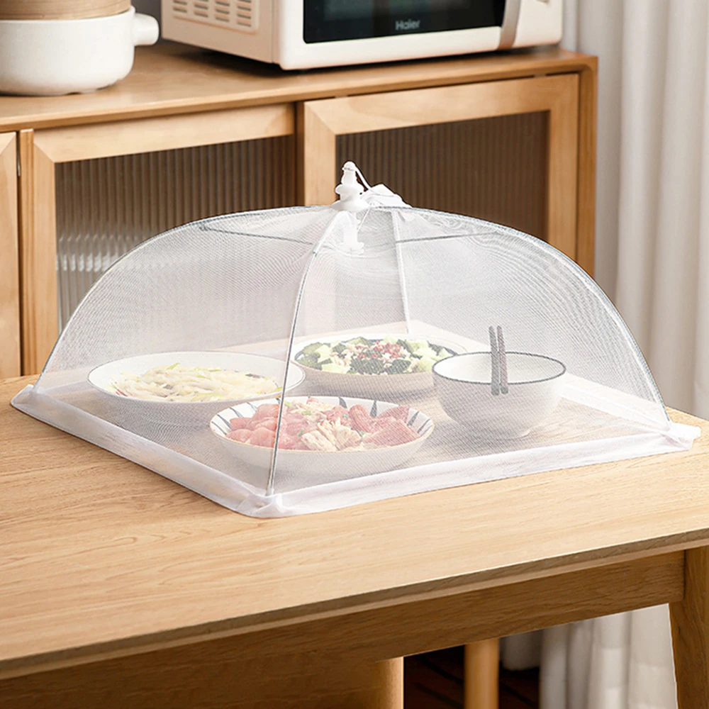 1pc capa de mesa de jantar capa vegetal casa dobrável capa de mesa nova poeira e mosca à prova