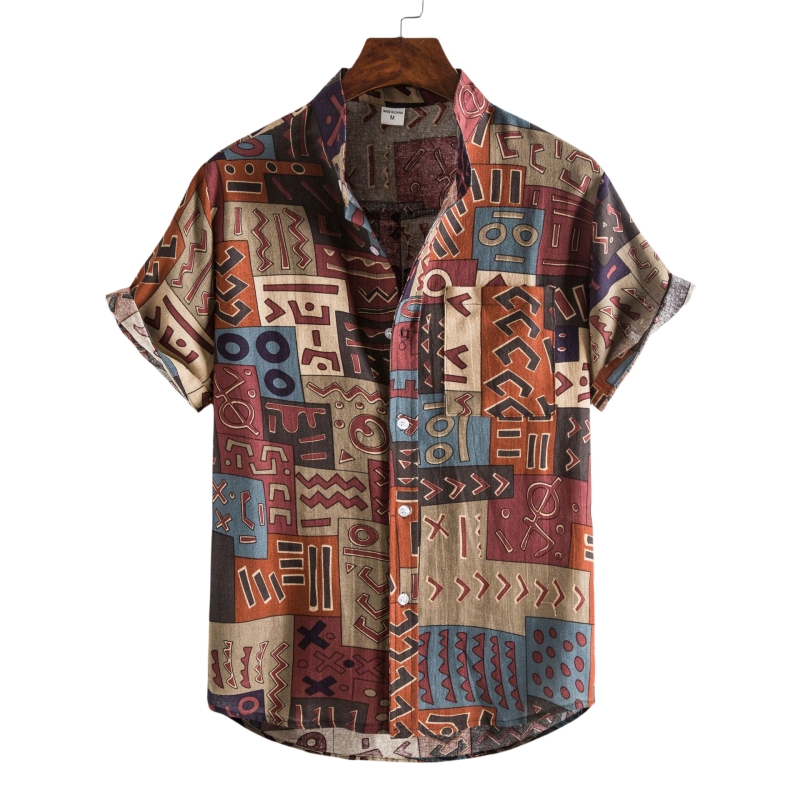 Zomershirt Herenoverhemden T-shirts Man Gratis verzending Modekleding Blouses Luxe sociale Hawaiiaanse katoenen polo van hoge kwaliteit