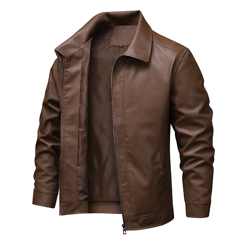 Mannen kunstleer jas herfst winter biker jassen mode zwarte motorfiets leren jas uitloper casual streetwear windjack