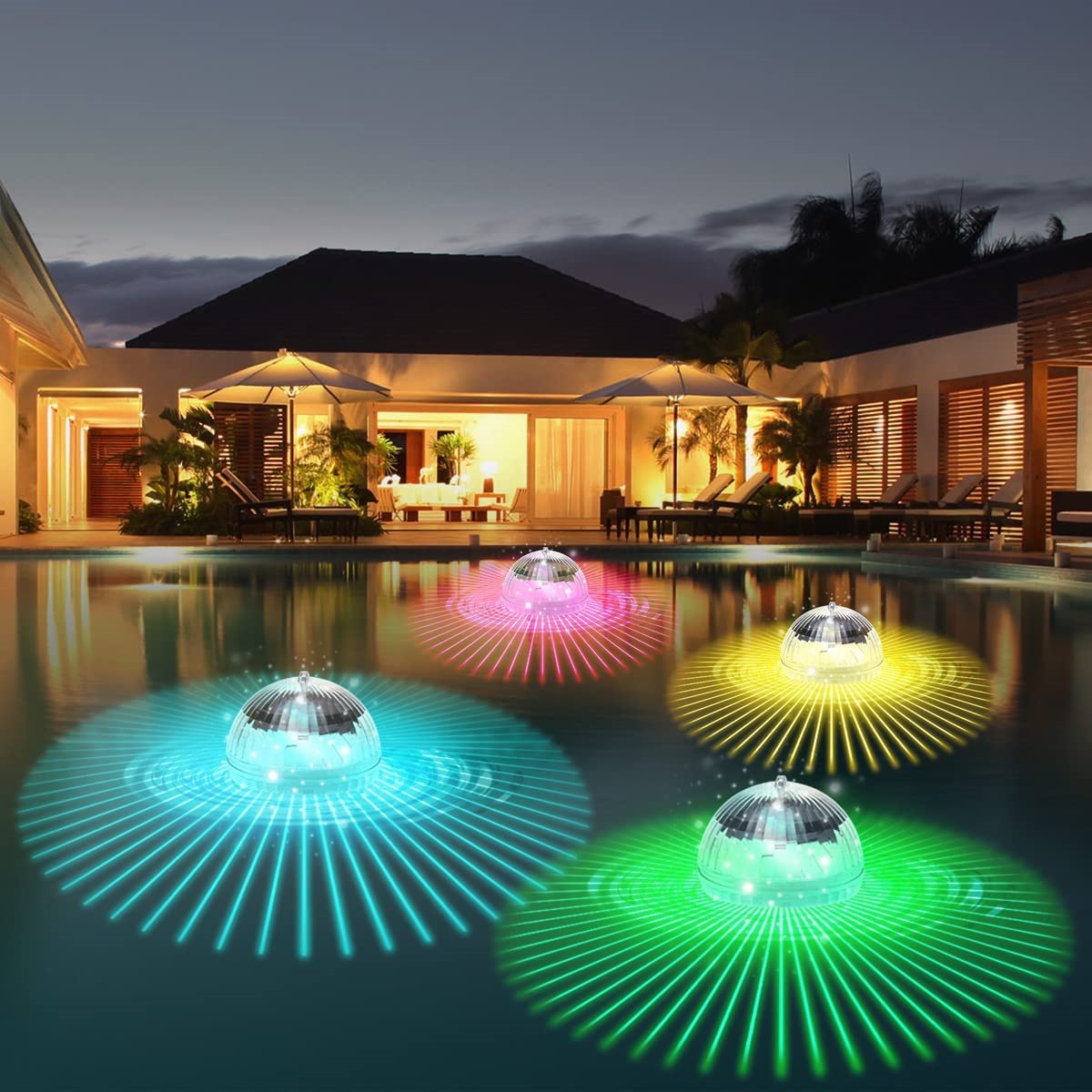 Lámpara flotante Solar Led, bola para piscina, Panel Solar alimentado para estanque, deriva, resistente al agua, espectáculo de brillo, luz que cambia de Color para discoteca