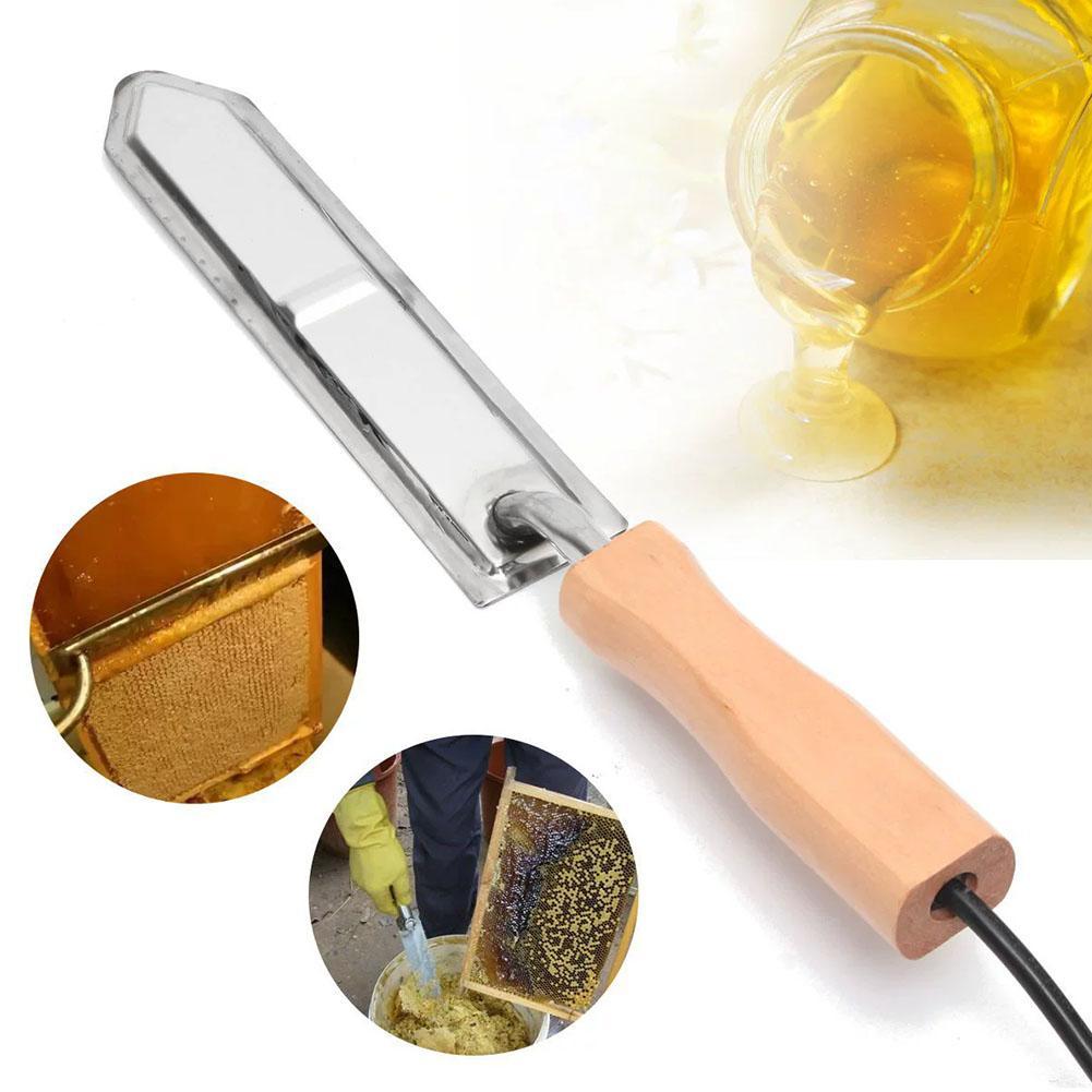 Grattoir électrique pour désoperculer le miel avec prise EU, en acier inoxydable, pour l'apiculture, couteau d'extraction de miel