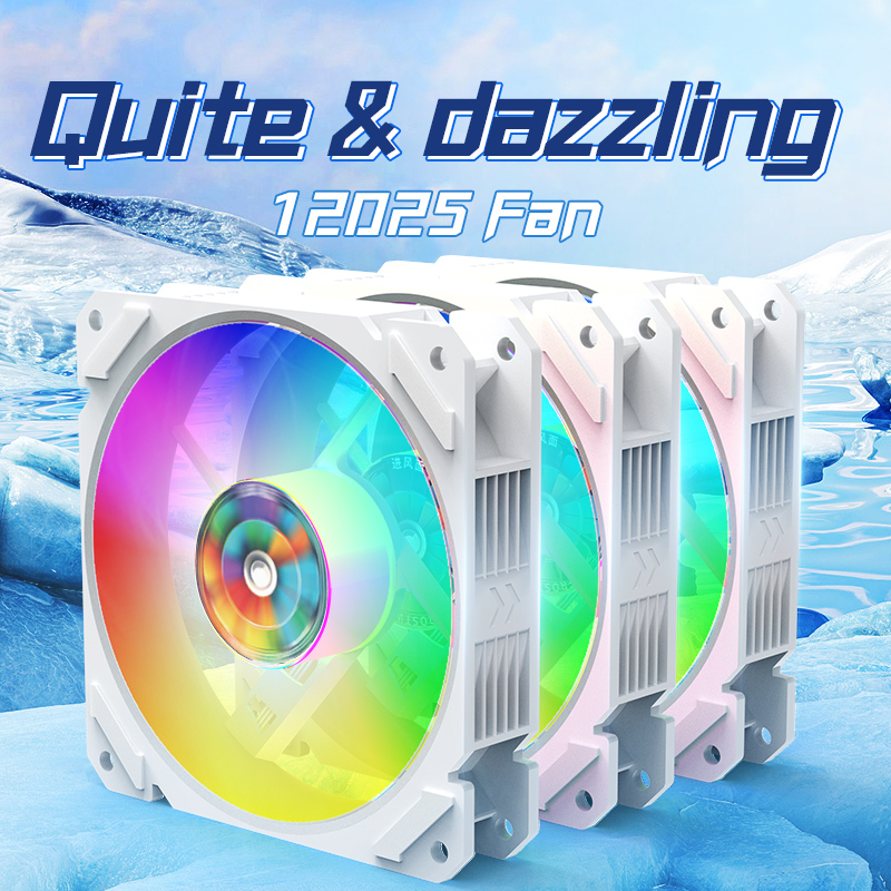 1PC 12025 PC Case RGB Fan 120mm PWM 800 to 2000 RPM 4pin PWM Cooling Fan 12cm Quiet