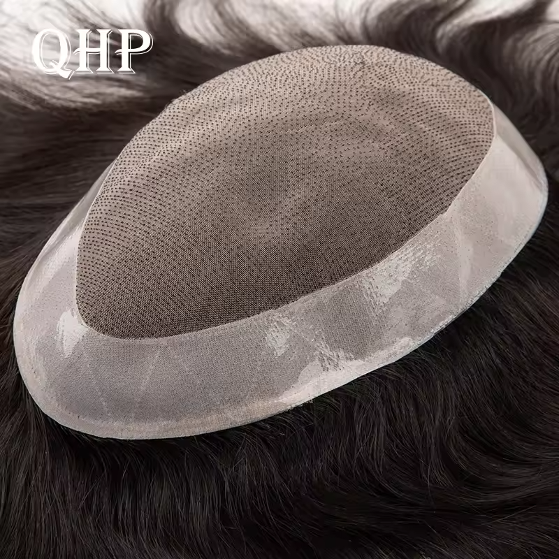 Toupet Voor Mannen Mono PU Heren Pruiken 6 inch Natuurlijk Menselijk Haar Prothese Rechte Golf Mannelijke Haar prothese Duurzaam Haar Systeem