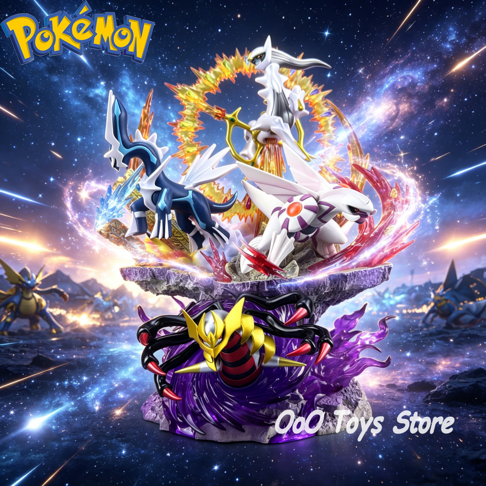 Figurka Anime Pokemon Sinnoh Dialga Palkia Giratina Arceus, 37 cm / 14,57 cala, figurki akcji, statuetki z PVC, kolekcja modeli, zabawki, prezenty