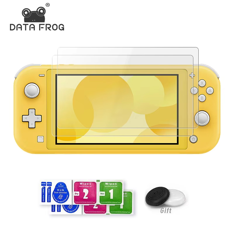 DATA FROG Tempered Glass Screen Protector For Switch Lite, HD Clear Anti-Scratch Protective Film